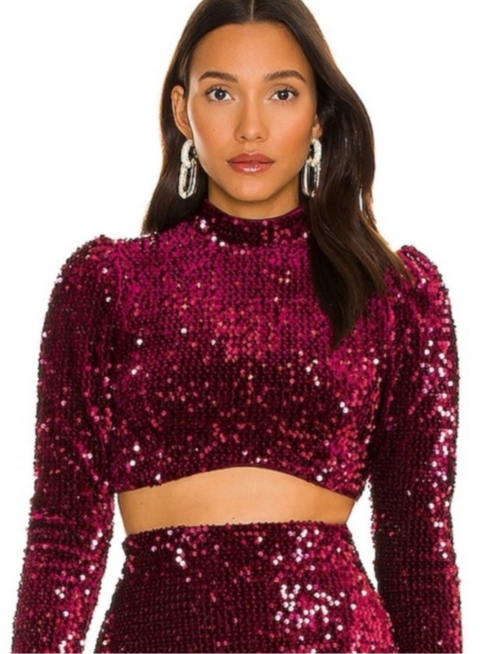 CAMILA COELHO Sequin Long Sleeve